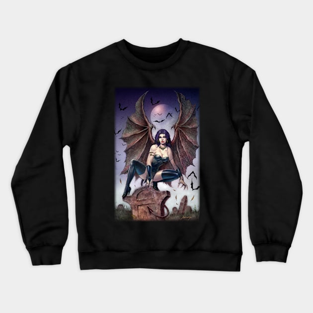 Succubus Demon Crewneck Sweatshirt by Paul_Abrams